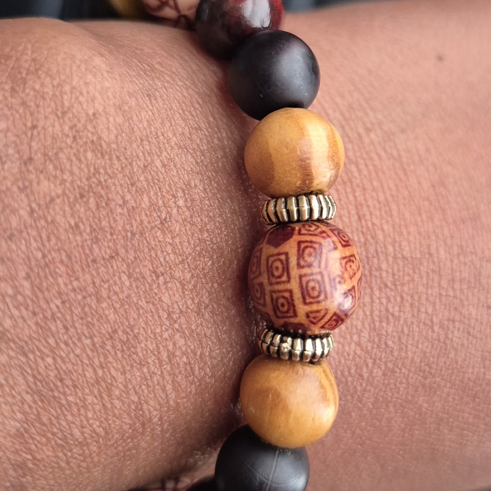 Handcrafted Mens Tibeton Neclace/Braclet Set! - Picture 6 of 7